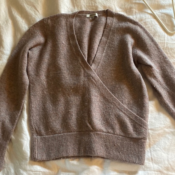 Madewell Faux-Wrap Sweater - Picture 1 of 4